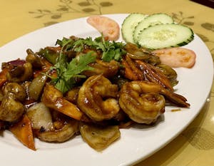 Order 49. Tôm Xào Tàu Xì - Traveled Shrimp food online from Present Restaurant store, Falls Church on bringmethat.com