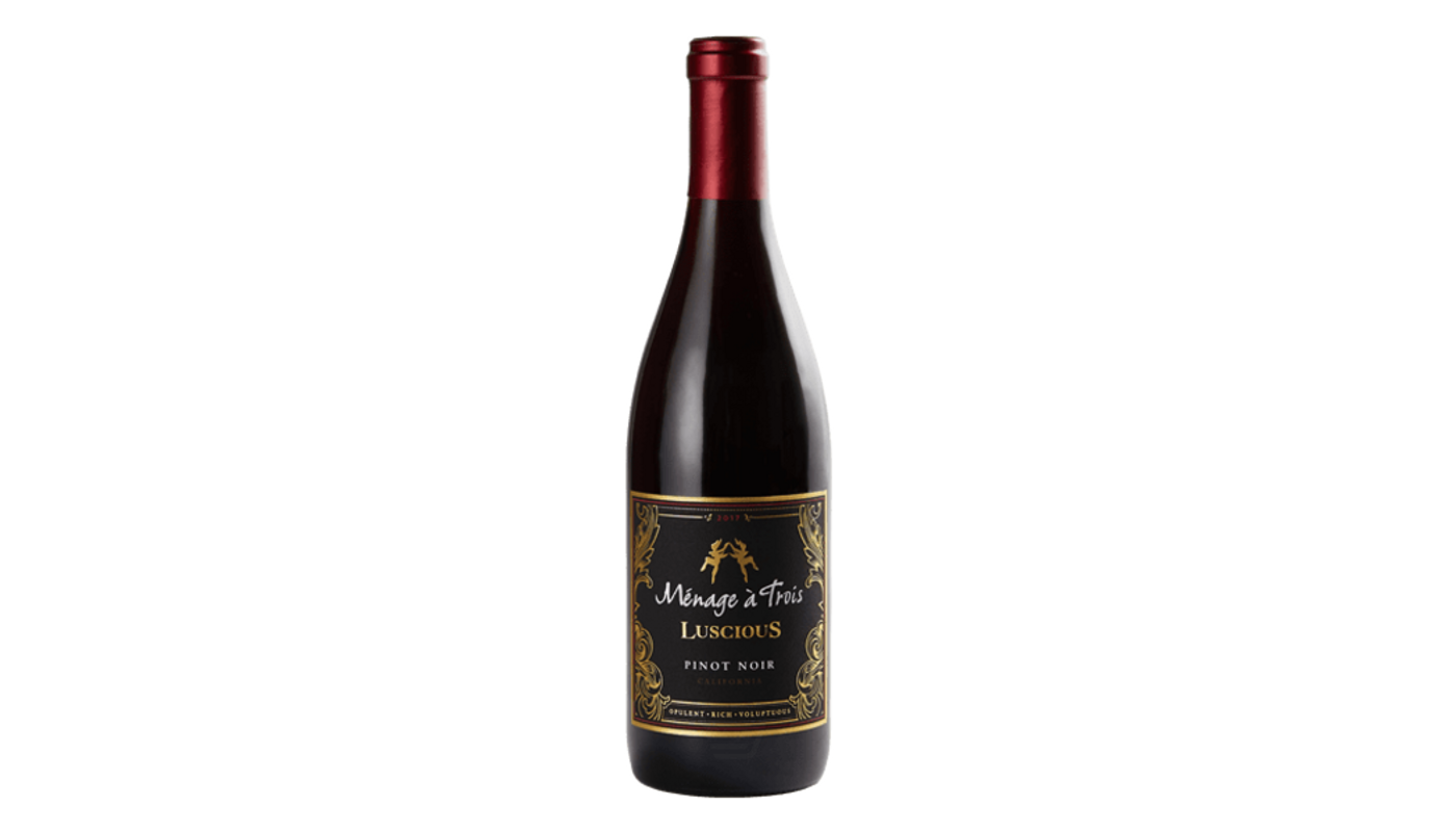 Order Menage a Trois Luscious Pinot Noir 750mL food online from Village Commons Liquor store, Camarillo on bringmethat.com