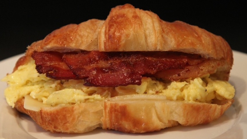 Order Croissant Breakfast Sandwich food online from Bagel Talk store, Old Bridge on bringmethat.com