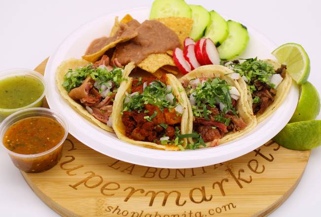 Order Tacos - A la Carte food online from La Bonita #3 store, North Las Vegas on bringmethat.com