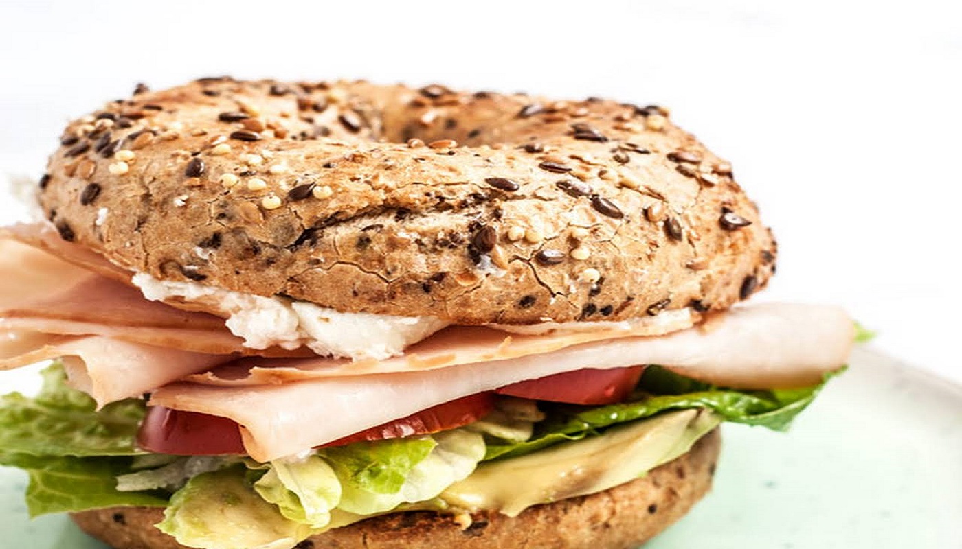 Order Grilled Turkey and Melted Cheese Bagel food online from Summer Rain Cafe store, San Francisco on bringmethat.com