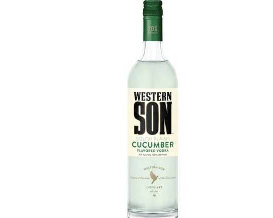 Order Western Son Cucumber, 750mL vodka (40.0% ABV) food online from Cold Spring Liquor store, Liberty Hill on bringmethat.com