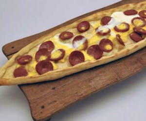 Order Pide with Soujcuk and Egg  food online from Efes Pizza store, Pittsburgh on bringmethat.com