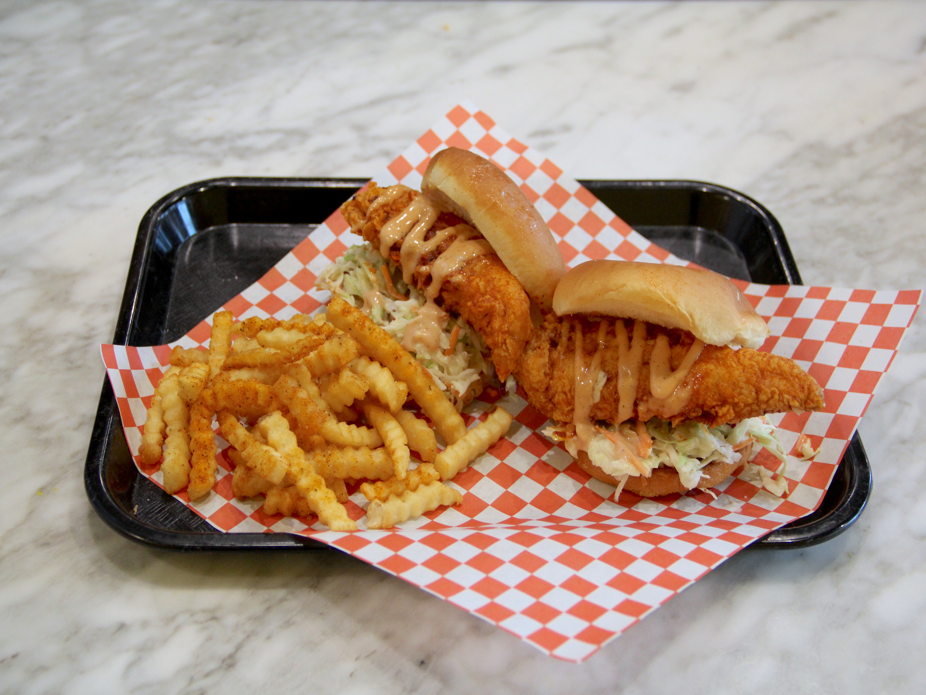 Order 2 Sandwich Combo food online from Hotties Fried Chicken store, Chino Hills on bringmethat.com