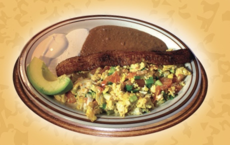 Order Eggs with Tomatoes and Onion food online from Montecristo Mexican Grill store, Revere on bringmethat.com