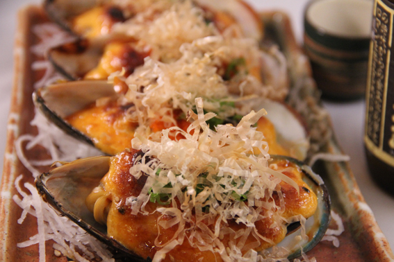 Order 5 Baked Green Mussels food online from Crazy Fish store, Albuquerque on bringmethat.com
