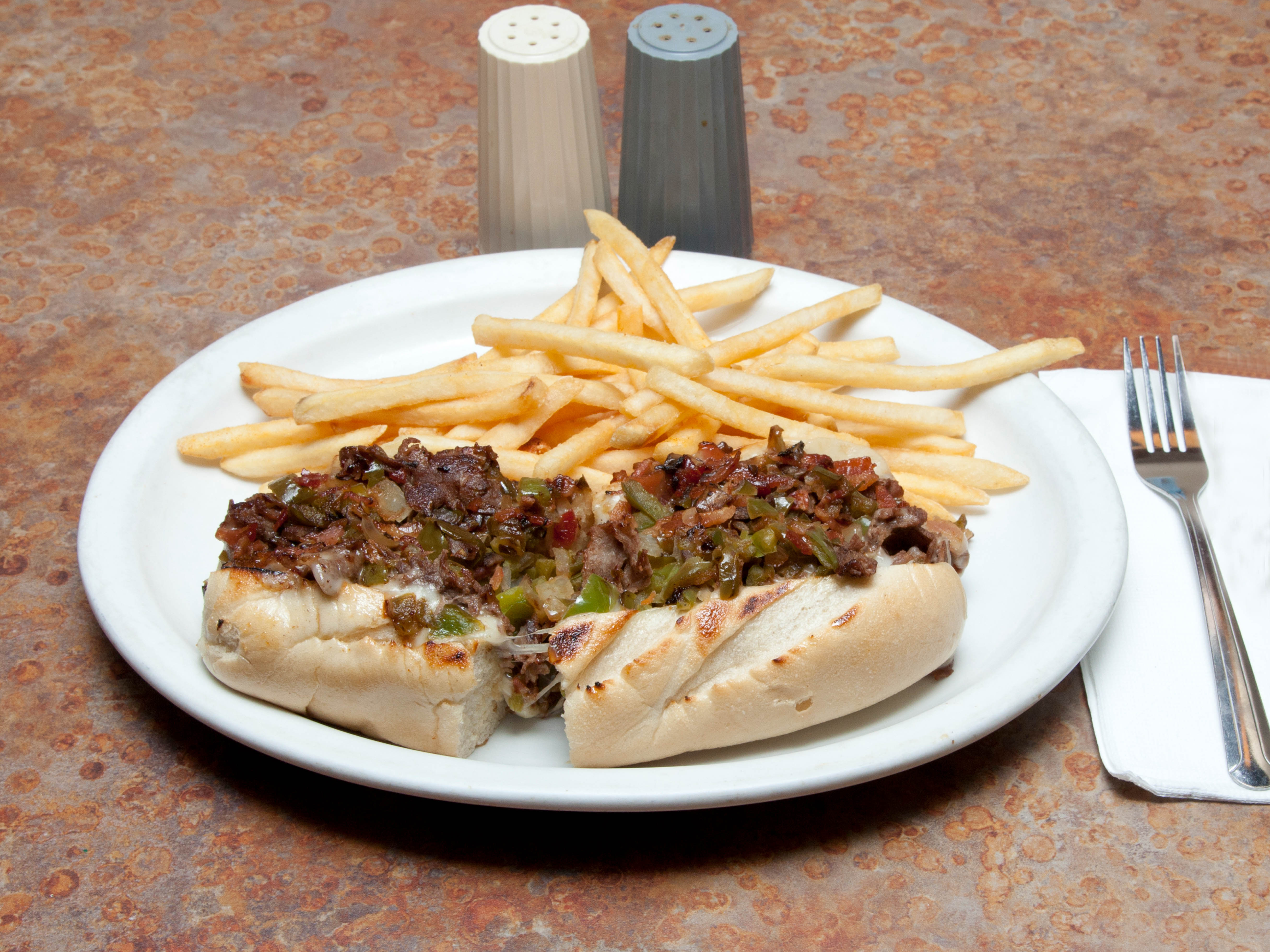 Order Bacon Philly food online from SCOUNDRELS PUB II store, North Las Vegas on bringmethat.com