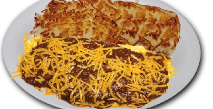 Order Chili Cheese Omelet food online from Jim's Burgers store, Long Beach on bringmethat.com