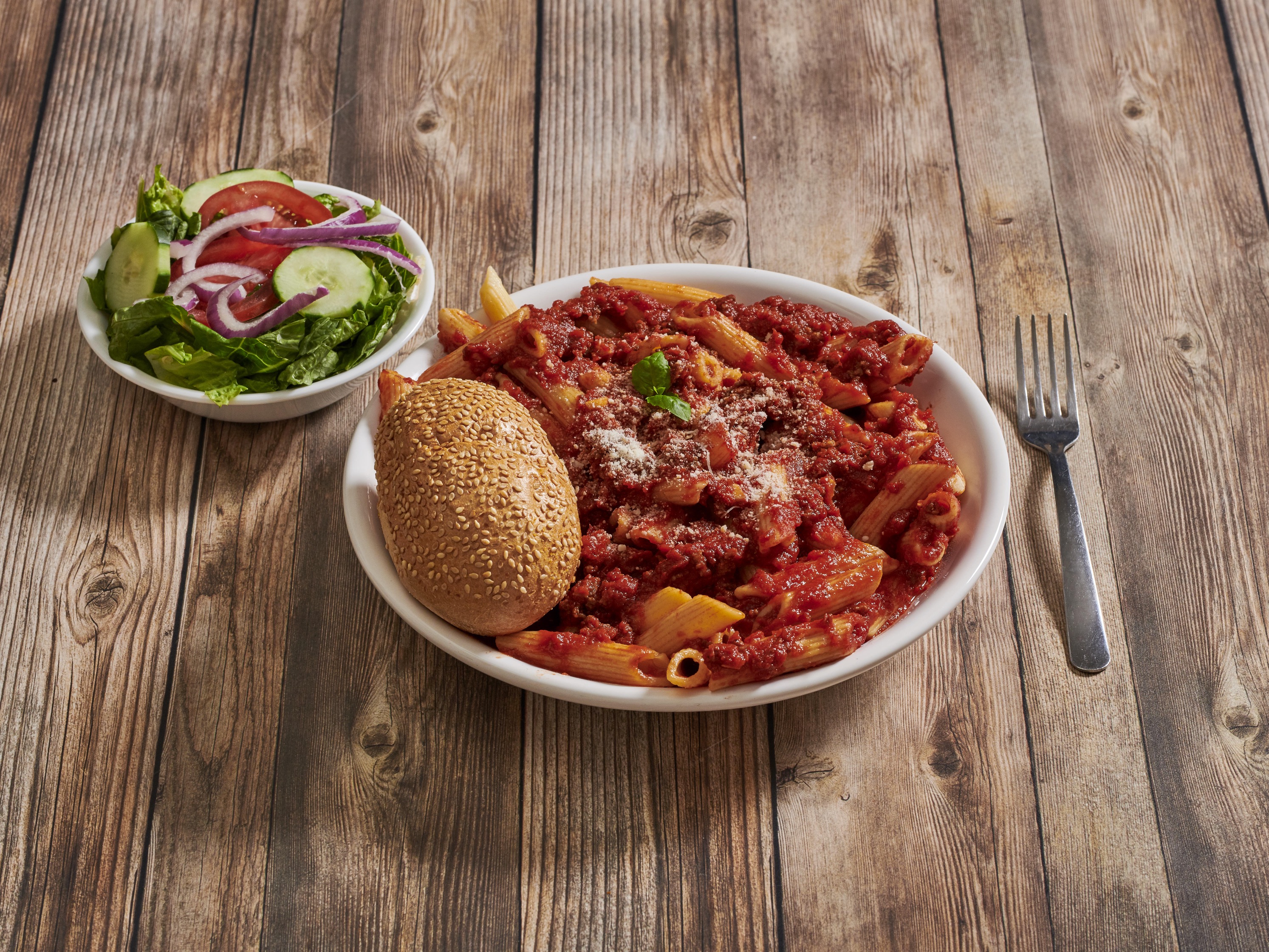 Order Pasta with Meat Sauce food online from Salvatore Ruffino's store, Allentown on bringmethat.com
