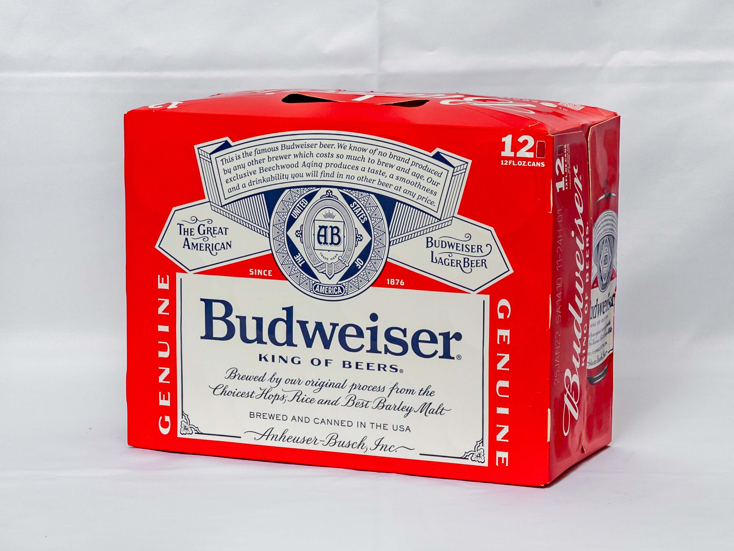 Order Budweiser 12 Oz. Cans. food online from Pm Food & Liquor store, Harvey on bringmethat.com