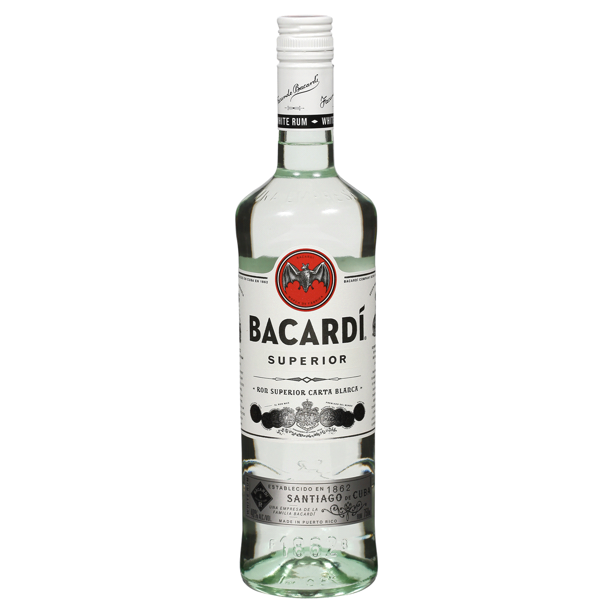 Order Bacardi Superior Rum 750 ml. food online from Mirage Wine & Liquor store, Palm Springs on bringmethat.com