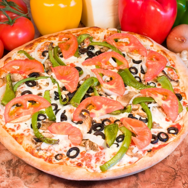 Order Vegetarian Pizza food online from Ameci Pizza & Pasta store, Simi Valley on bringmethat.com