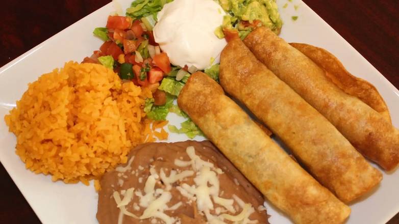Order Flautas Plate food online from Taqueria California store, Windsor on bringmethat.com
