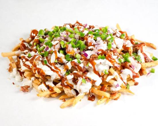 Order BBQ BACON CHICKEN FRIES food online from Funky Fries & Burgers store, El Cajon on bringmethat.com