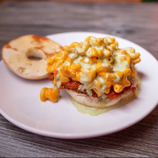 Order Buffalo Chicken Bagel food online from Bby Bagels store, Tempe on bringmethat.com