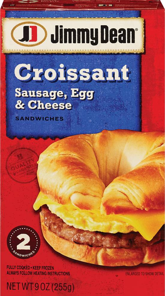 Order Jimmy Dean Sausage, Egg and Cheese Croissant Sandwich, 9 OZ food online from Cvs store, GREENWICH on bringmethat.com