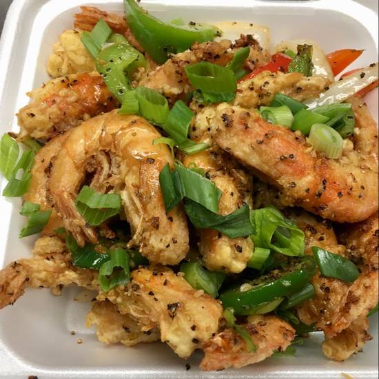 Order Salt and Peppered Shrimp food online from WA WA Restaurant store, Long Beach on bringmethat.com