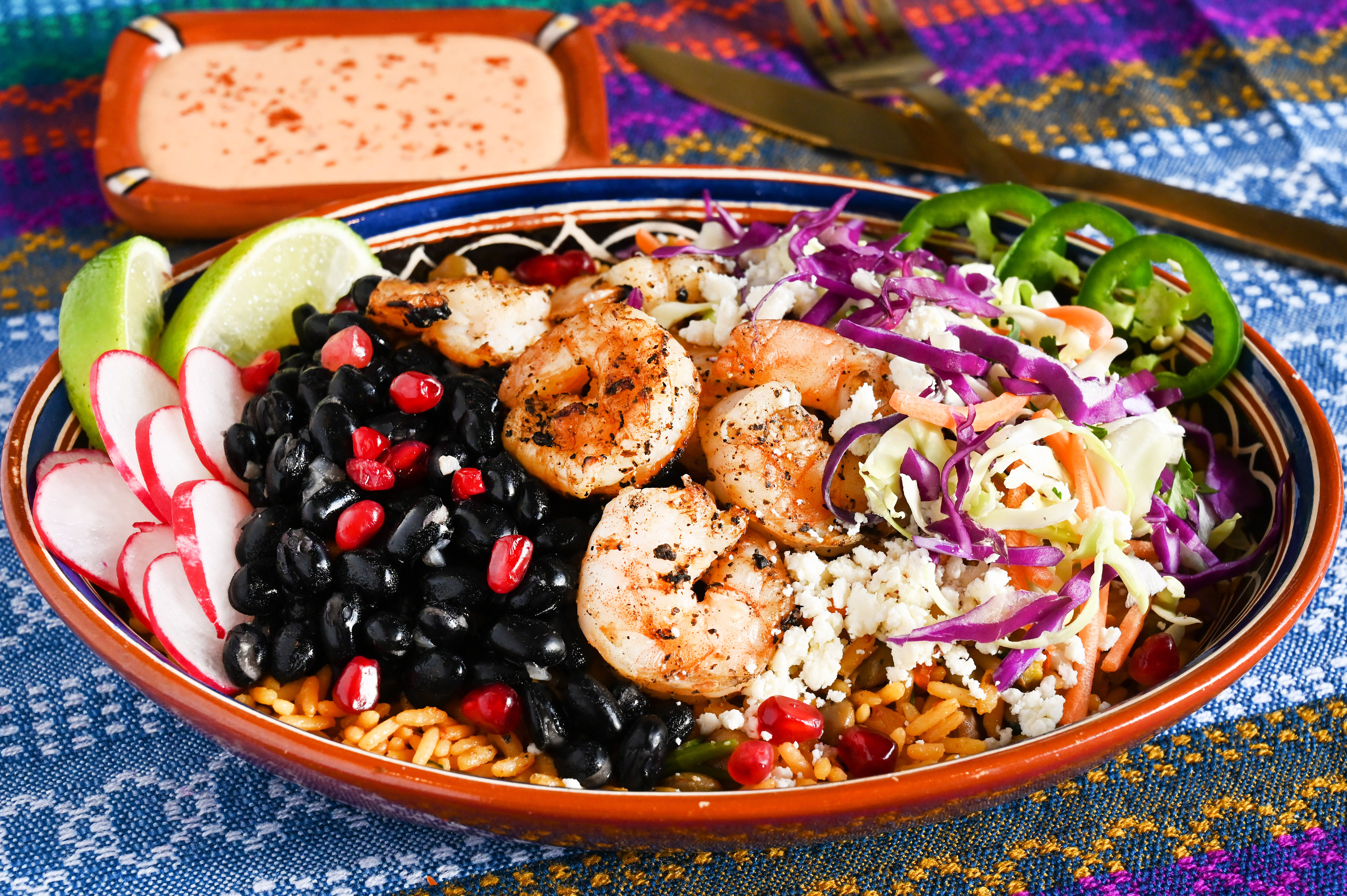Order Shrimp Rice Bowl food online from Cabos Tacos store, Chicago on bringmethat.com