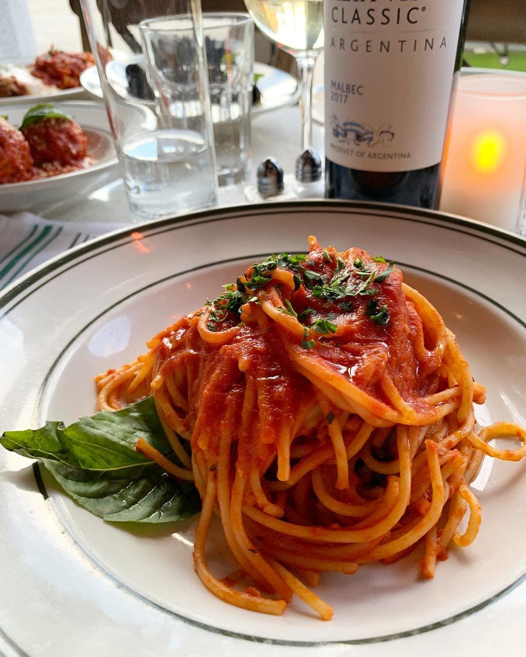 Order Spaghetti Al Pomodoro - Pasta food online from Capriccio Cafe store, Stamford on bringmethat.com
