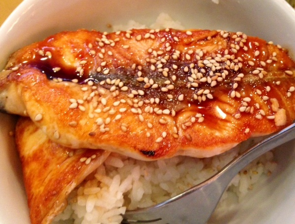 Order Salmon Teriyaki Bowl  food online from What the fish sushi store, Los Angeles on bringmethat.com