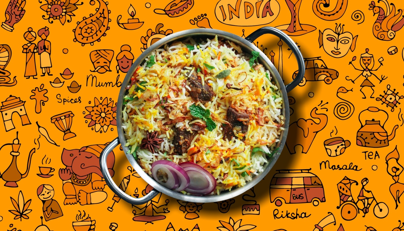 Order Peshawari Lamb Biryani food online from Gunpowder Cafe store, Bensalem on bringmethat.com