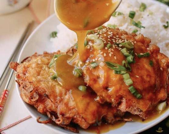 Order Beef Egg Foo Young(CB) food online from Mr.Rice store, Philadelphia on bringmethat.com