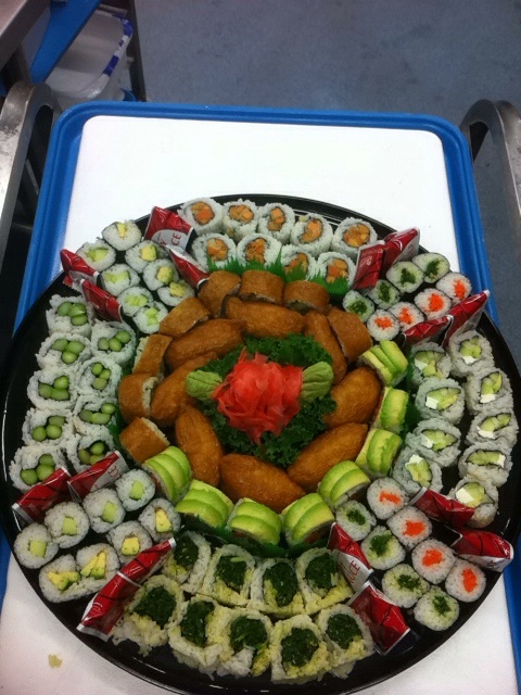 Order 1. Vegetable Sushi Platter food online from Poke Garden store, Brookline on bringmethat.com