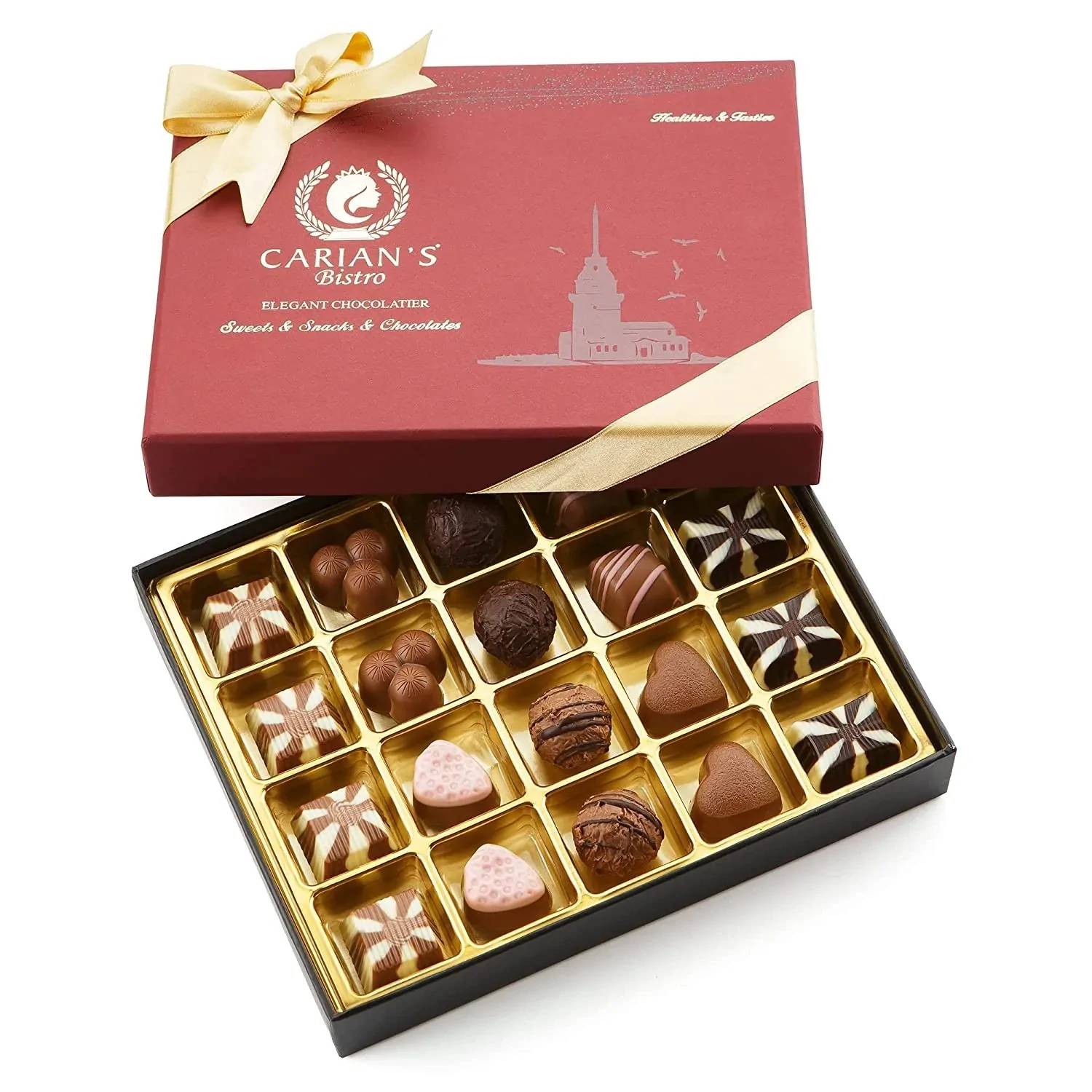 Order BISTRO CHOCOLATE BOX LUXURY SELECTION food online from Niko's Flower Designs store, Chicago on bringmethat.com