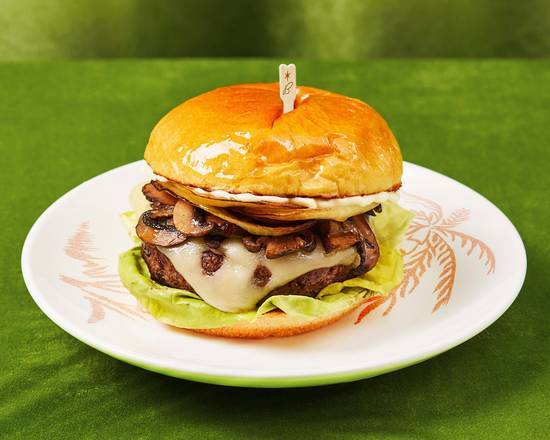 Order Mushroom Swiss Burger food online from Beverly Hills Burger Bungalow store, Gainesville on bringmethat.com