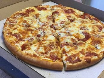 Order 1-Topping Pizza food online from Olympus Pizza store, Manchester on bringmethat.com