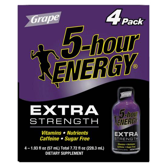 Order 5 Hour Energy Extra Grape 4 Pack food online from Casey store, Xenia on bringmethat.com