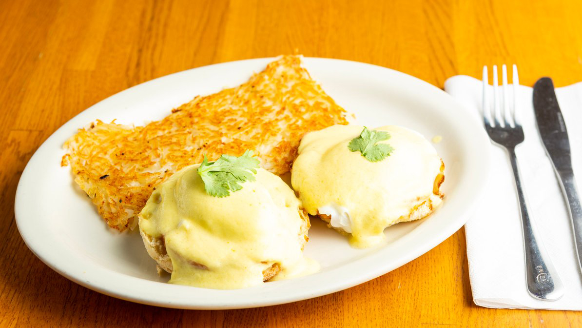 Order Eggs Benedict food online from G Diner store, Gainesville on bringmethat.com
