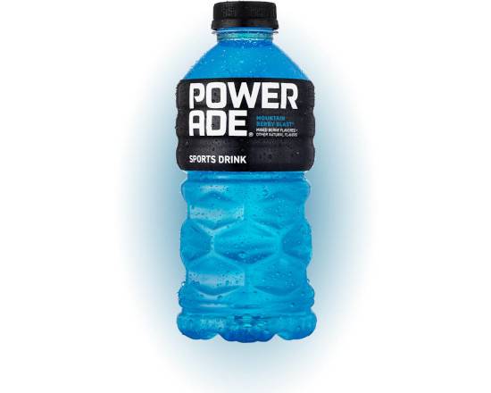 Order Powerade Mountain Berry Blast 28OZ food online from Fialkoff Kosher Pizza store, Lawrence on bringmethat.com