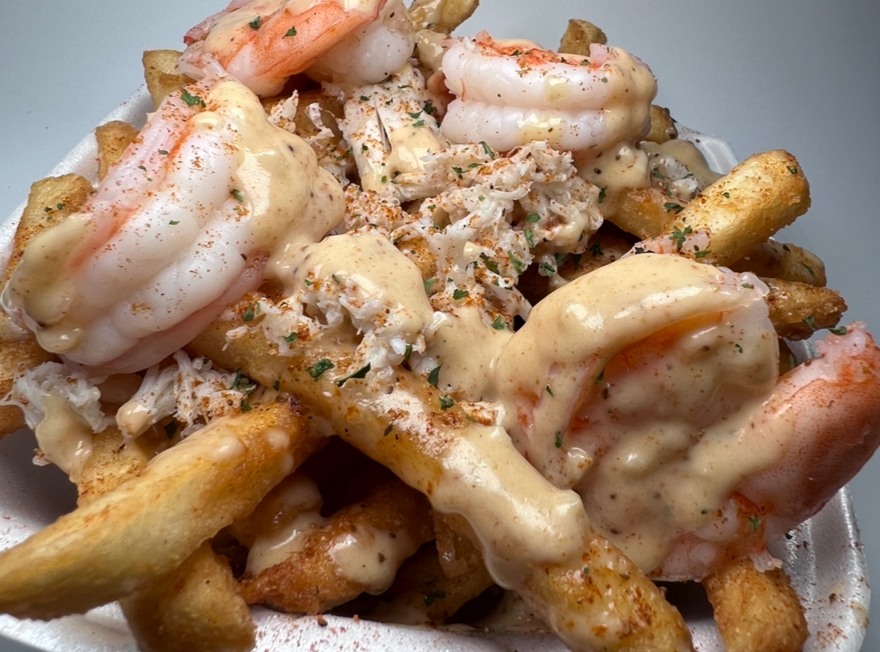 Order Garlic Butter Seafood Fries food online from The Steak Out- East York store, York on bringmethat.com