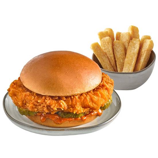 Order Campero Spicy Chicken Sandwich Meal food online from Pollo Campero store, Charlotte on bringmethat.com