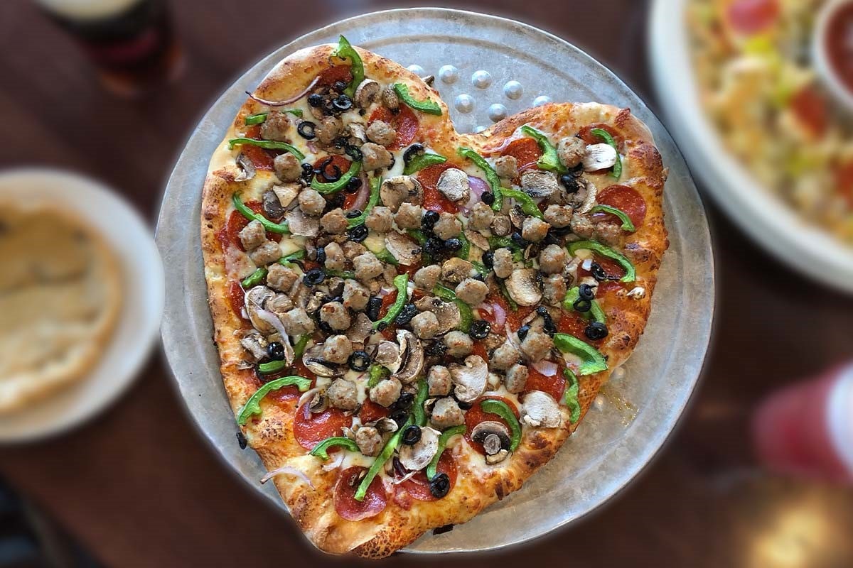 Order SPECIALTY HEART SHAPED PIZZA *LIMITED TIME*  food online from Old Chicago Pizza + Taproom store, Ashwaubenon on bringmethat.com