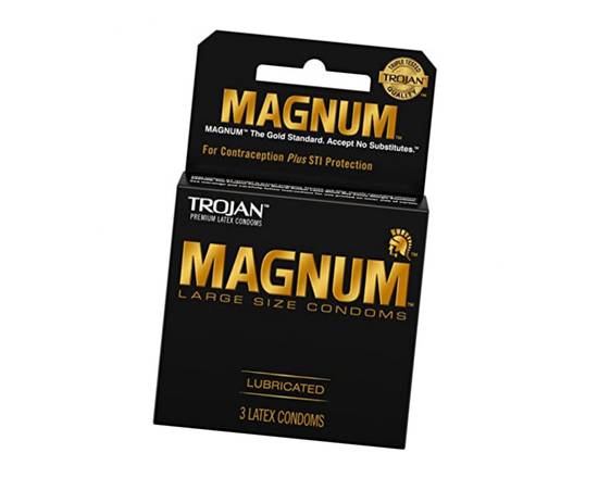 Order Trojan Magnum Lubricated 3pk food online from Checkout Food Stores #47 store, Houston on bringmethat.com