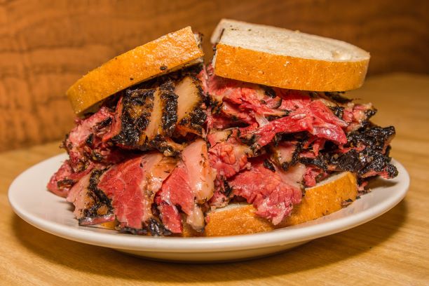 Order Hot Pastrami on Rye Sandwich food online from West Bank Gourmet Deli store, New York on bringmethat.com