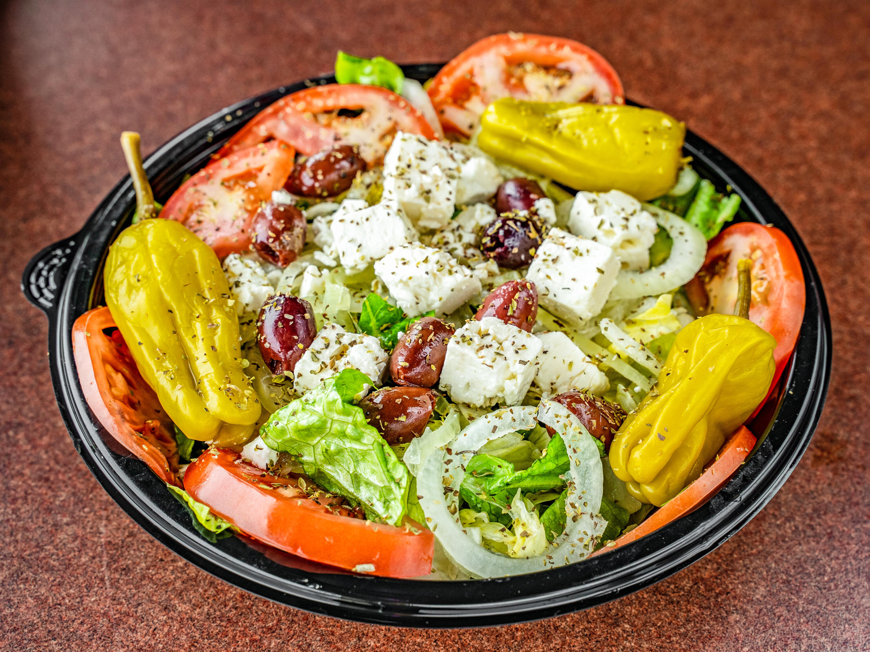 Order Greek Salad food online from Johnny's Red Hots store, Naperville on bringmethat.com