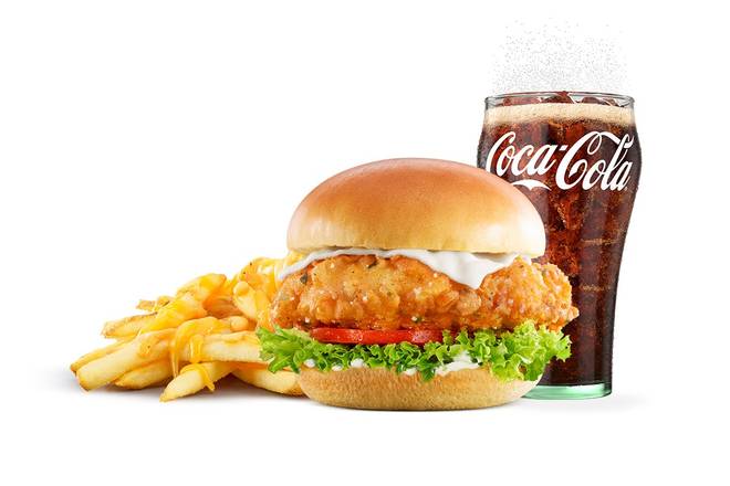 Order Garlic Parmesan Hand-Breaded Chicken Sandwich Combo food online from Carl Jr. store, National City on bringmethat.com