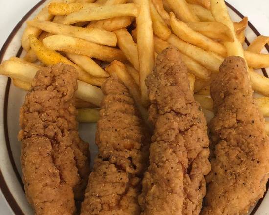 Order Chicken Tenders (3 pcs), Fries, and Drink food online from Tasty Wings & Seafood store, West Columbia on bringmethat.com