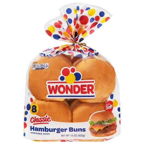 Order Wonder · Soft Hamburger Buns (8 buns) food online from United Supermarkets store, Plainview on bringmethat.com