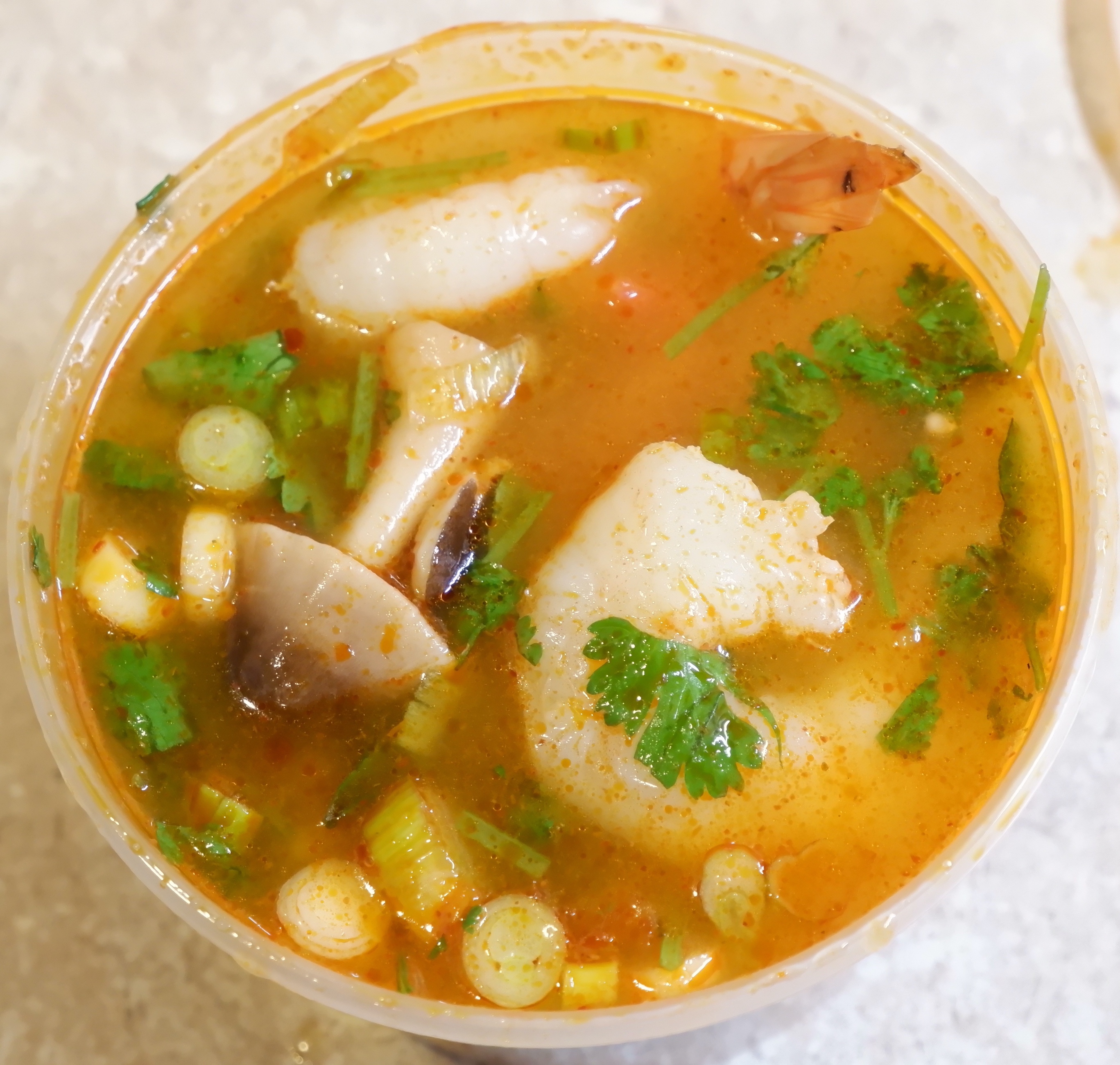 Order Tom Yum Soup (16oz) food online from Thai Bbq & Combo store, Paso Robles on bringmethat.com