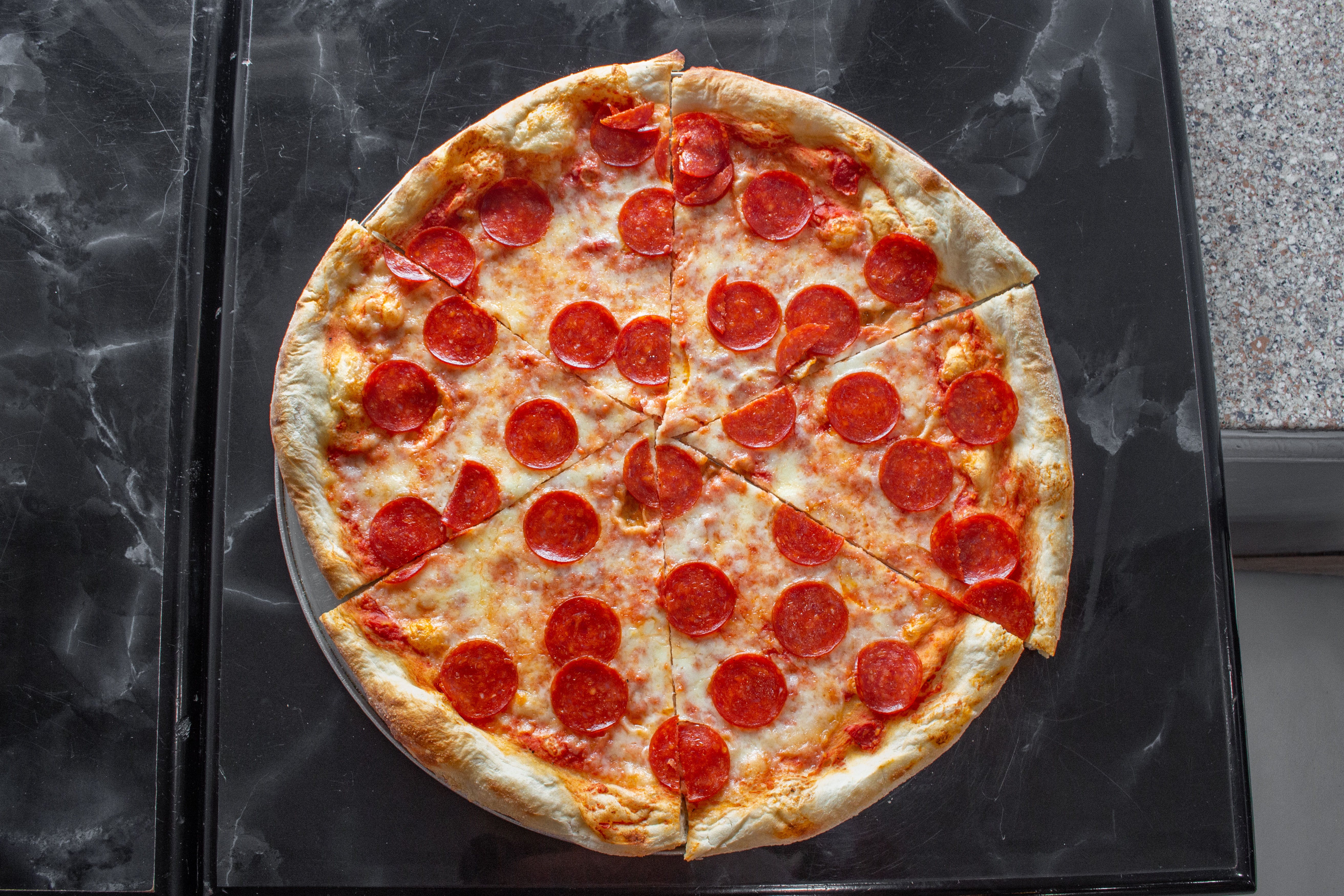 Order Pepperoni Pizza - Medium 14'' food online from Sicily Pizzeria Trattoria store, Garfield on bringmethat.com