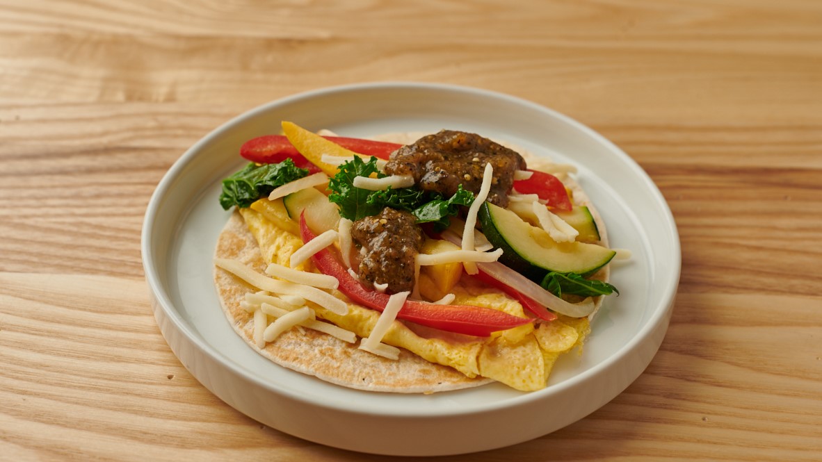 Order GRILLED VEGETABLES BREAKFAST TACO food online from Burrito Beach store, Chicago on bringmethat.com