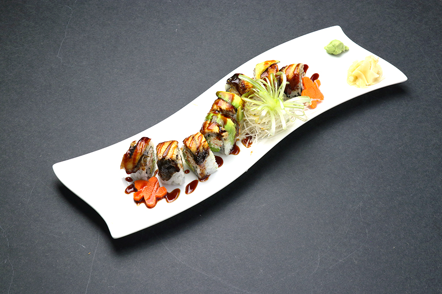 Order Dragon Roll food online from Hikari Sushi & Grill store, Frisco on bringmethat.com