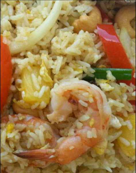 Order 69. Pineapple Fried Rice food online from Thai House Restaurant store, Danville on bringmethat.com