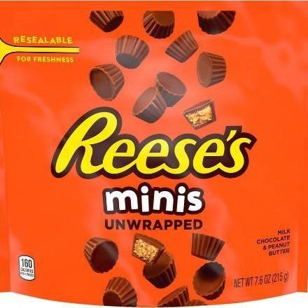 Order Reese's Peanut Cup Minis Pouch (7.6 oz) food online from Light Speed Market store, Marietta on bringmethat.com