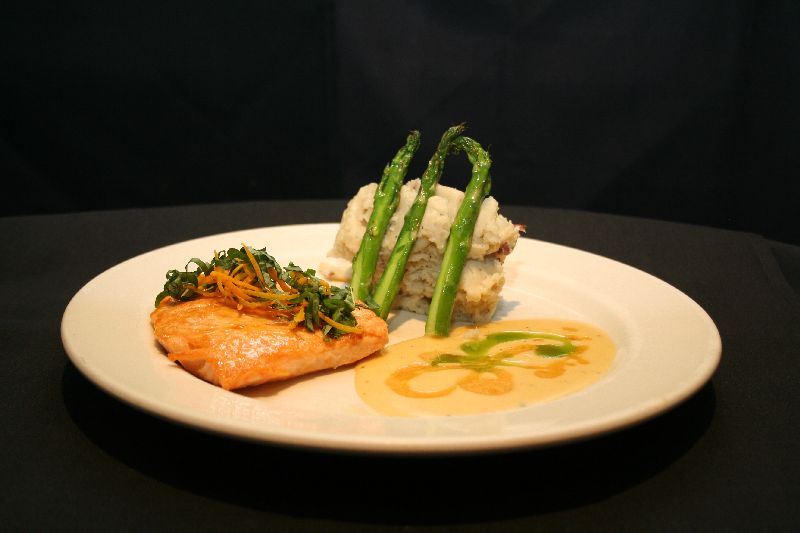 Order Orange Basil Salmon (Dinner) food online from The Clubhouse store, Oak Brook on bringmethat.com