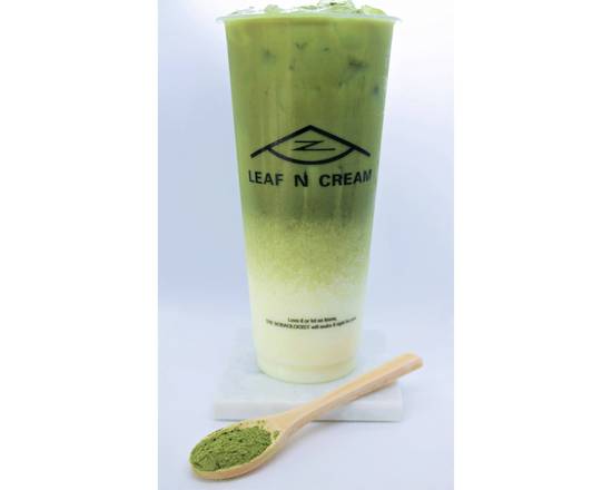 Order Iced Matcha Latte food online from Leaf N Cream store, Tustin on bringmethat.com